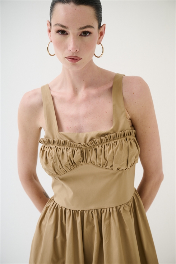 ABITO MIDI CON COPPA ARRICCIATA