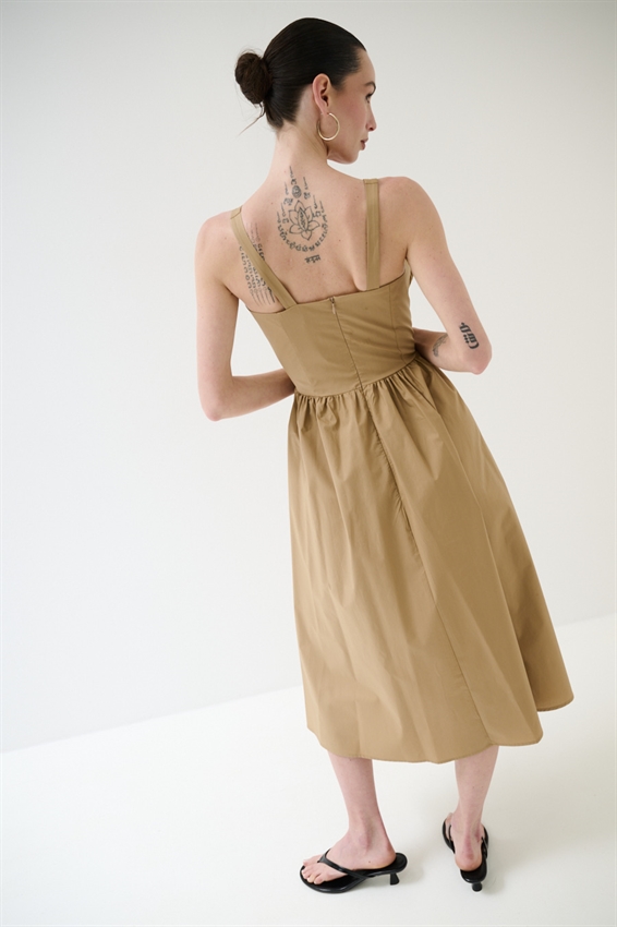 ABITO MIDI CON COPPA ARRICCIATA