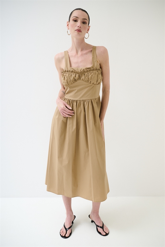 ABITO MIDI CON COPPA ARRICCIATA