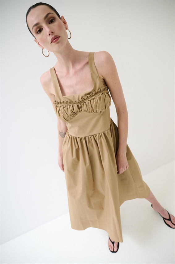 ABITO MIDI CON COPPA ARRICCIATA