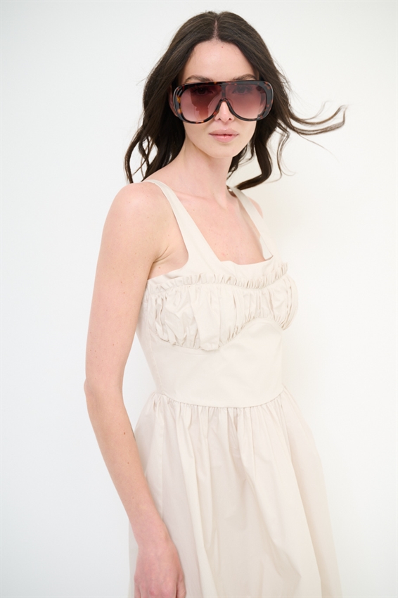 ABITO MIDI CON COPPA ARRICCIATA