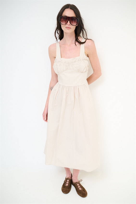 ABITO MIDI CON COPPA ARRICCIATA