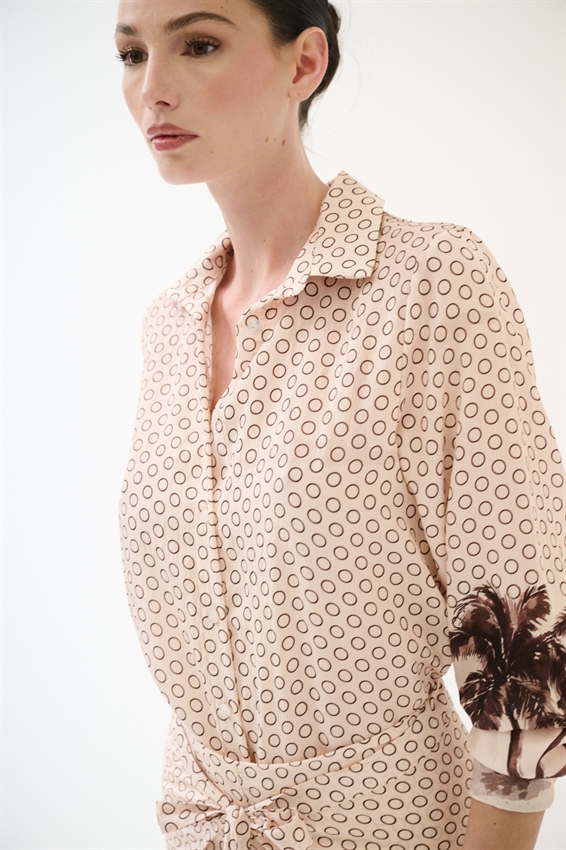 CAMICIA CROP LYOCELL A FANTASIA