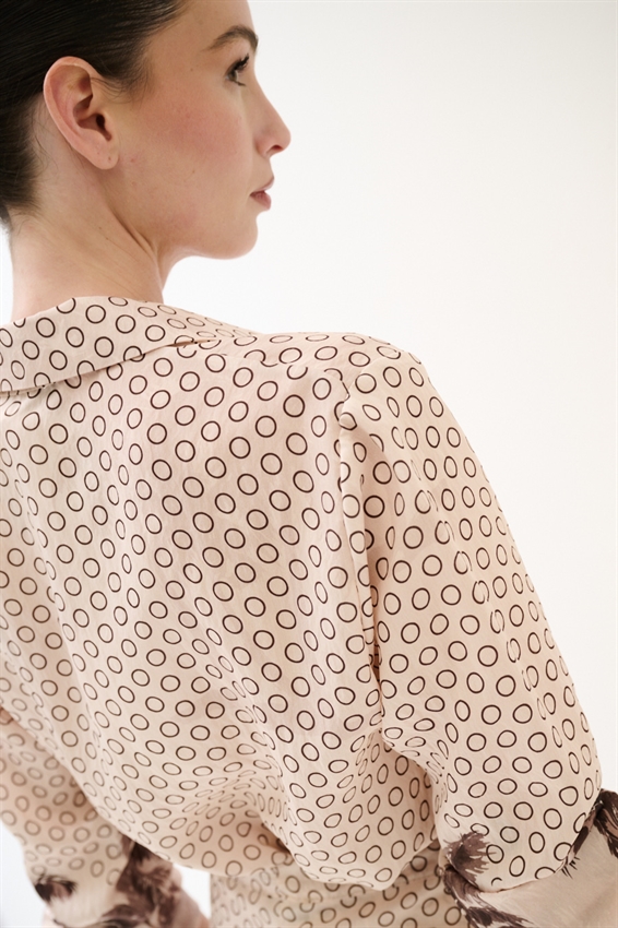 CAMICIA CROP LYOCELL A FANTASIA