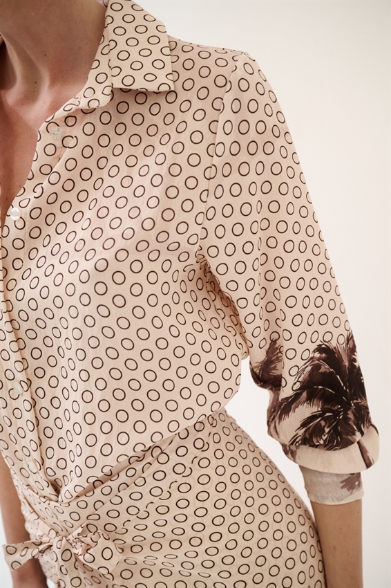 CAMICIA CROP LYOCELL A FANTASIA