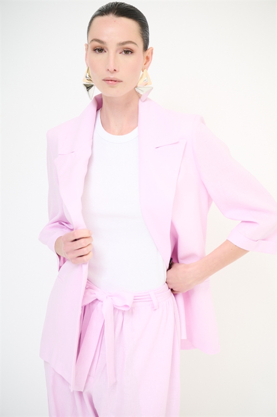 GIACCA IN MISTO LINO CON MANICA A 3/4