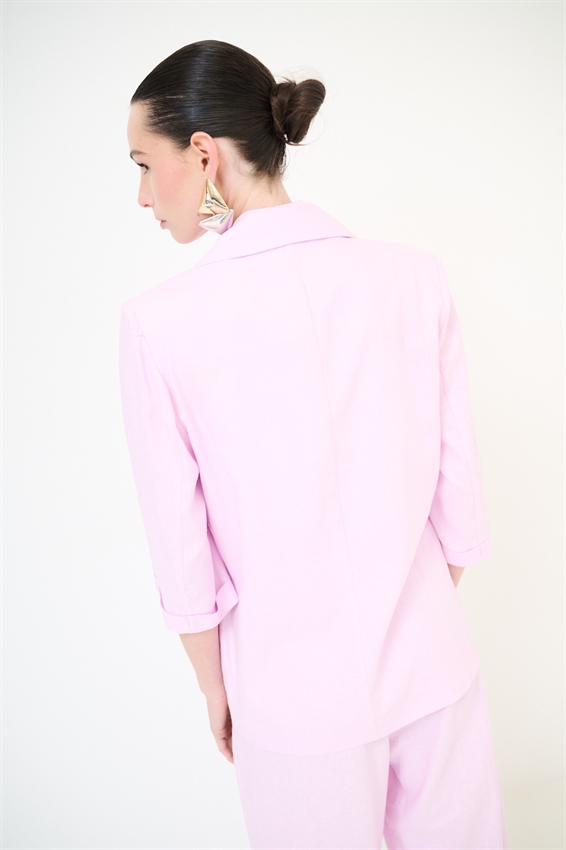 GIACCA IN MISTO LINO CON MANICA A 3/4