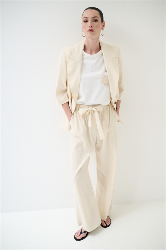 GIACCA IN MISTO LINO CON MANICA A 3/4