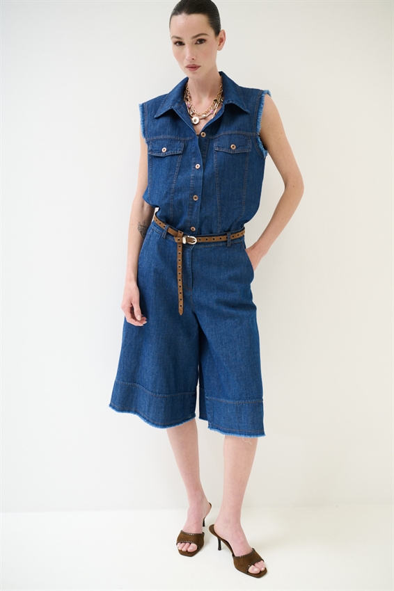 GILET IN DENIM LINO
