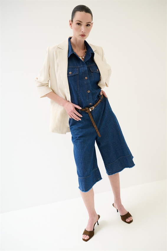 PANTA BERMUDA IN DENIM LINO