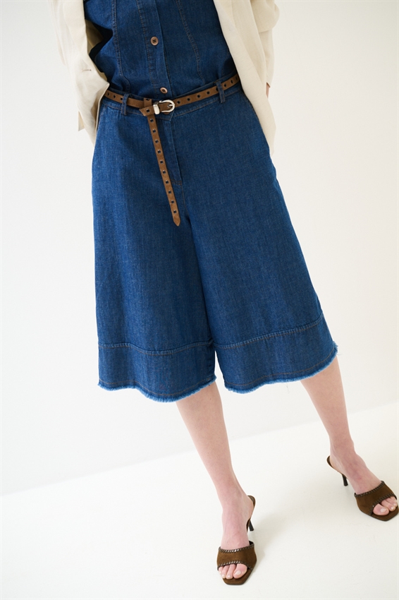 PANTA BERMUDA IN DENIM LINO