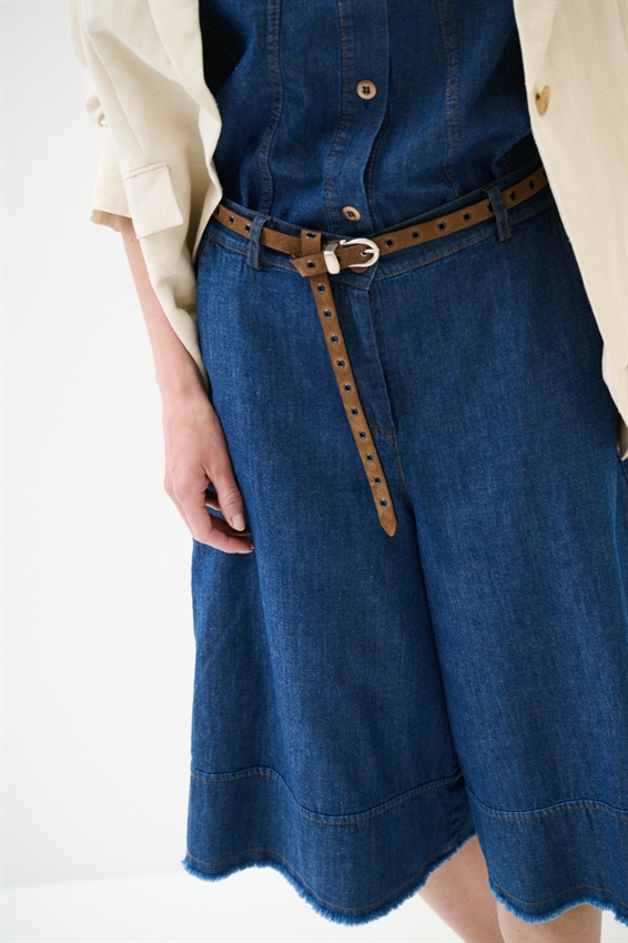 PANTA BERMUDA IN DENIM LINO