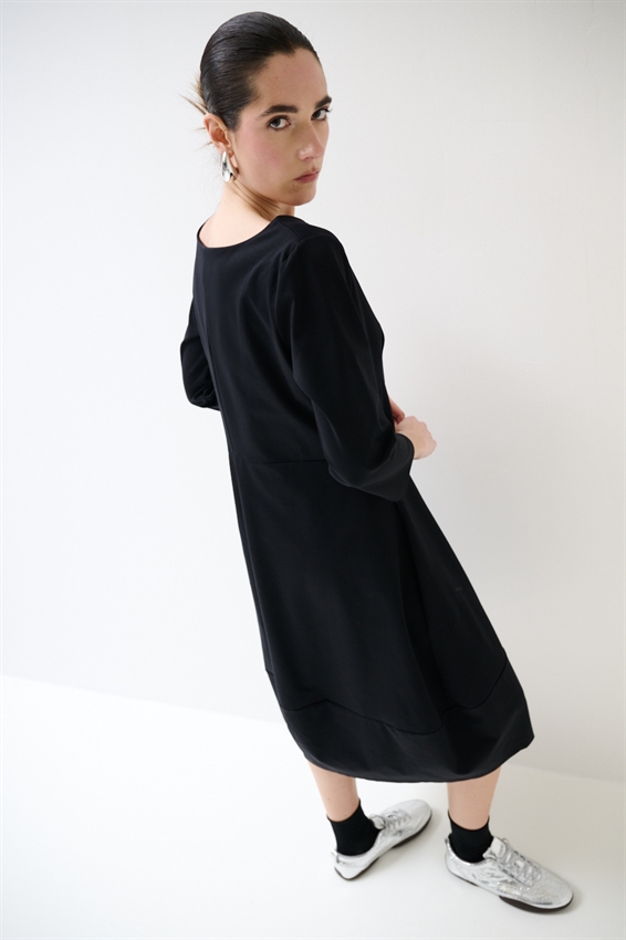 ABITO MIDI IN PUNTO MILANO BALLOON NERO