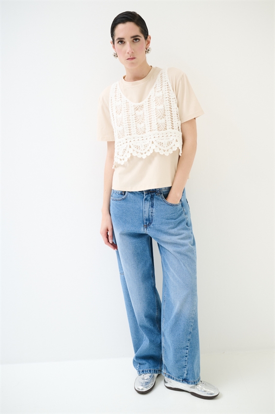 T-SHIRT OVER CON TOP MACRAME