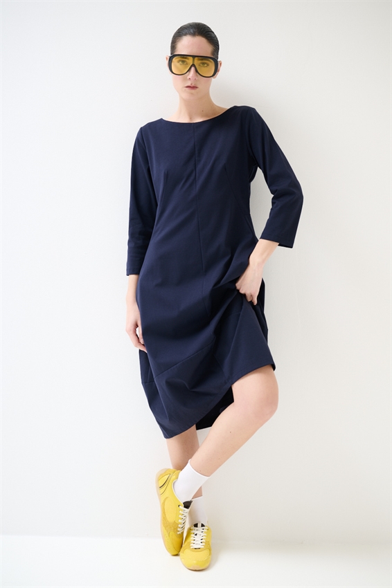 ABITO MIDI IN PUNTO MILANO BALLOON BLU