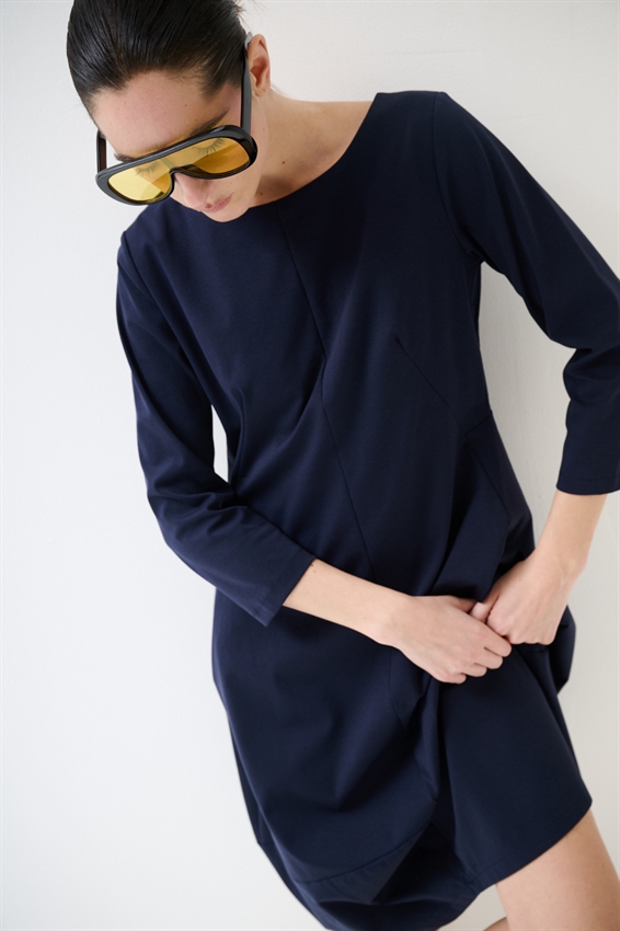 ABITO MIDI IN PUNTO MILANO BALLOON BLU