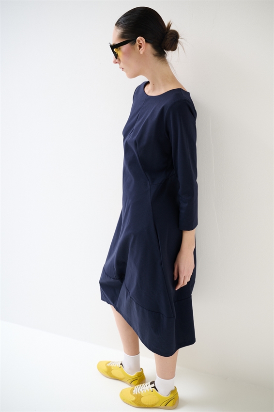 ABITO MIDI IN PUNTO MILANO BALLOON BLU