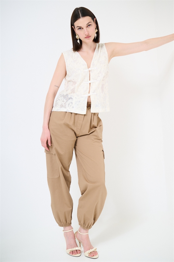 GILET IN MACRAME CON ALAMARI