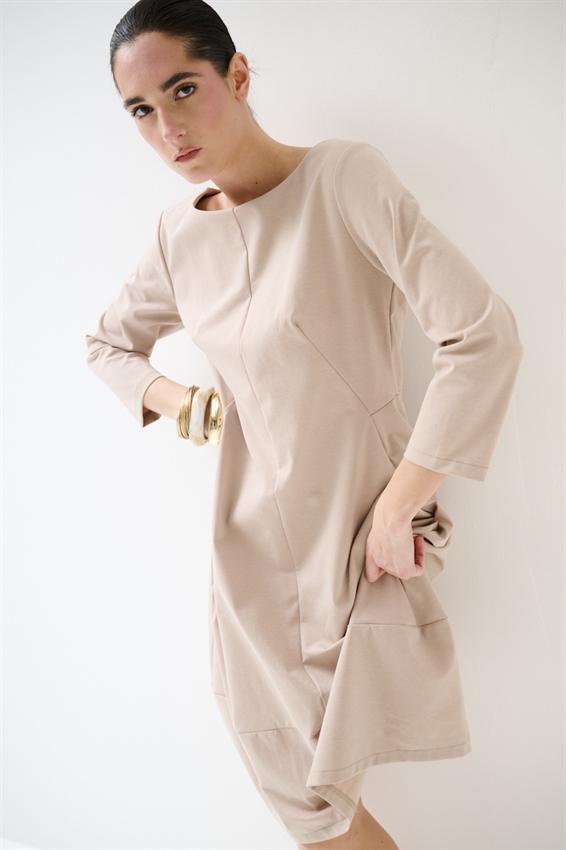 ABITO MIDI IN PUNTO MILANO BALLOON SABBIA