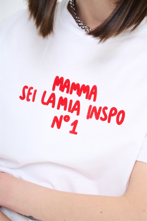 T-SHIRT REGULAR CON STAMPA MAMMA INSPO N1