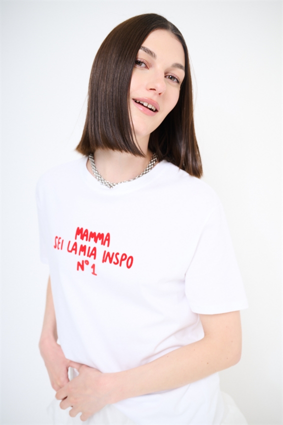 T-SHIRT REGULAR CON STAMPA MAMMA INSPO N1