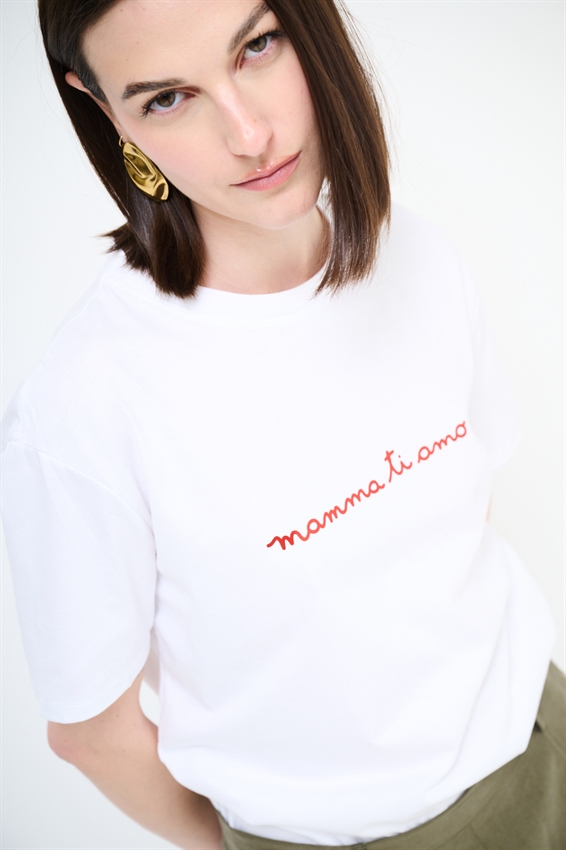 T-SHIRT REGULAR CON STAMPA MAMMA TI AMO