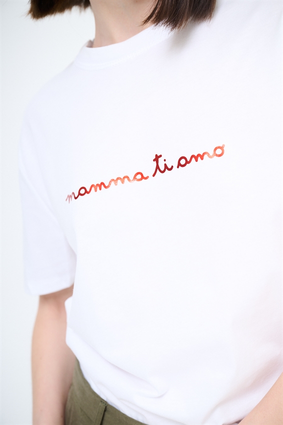 T-SHIRT REGULAR CON STAMPA MAMMA TI AMO