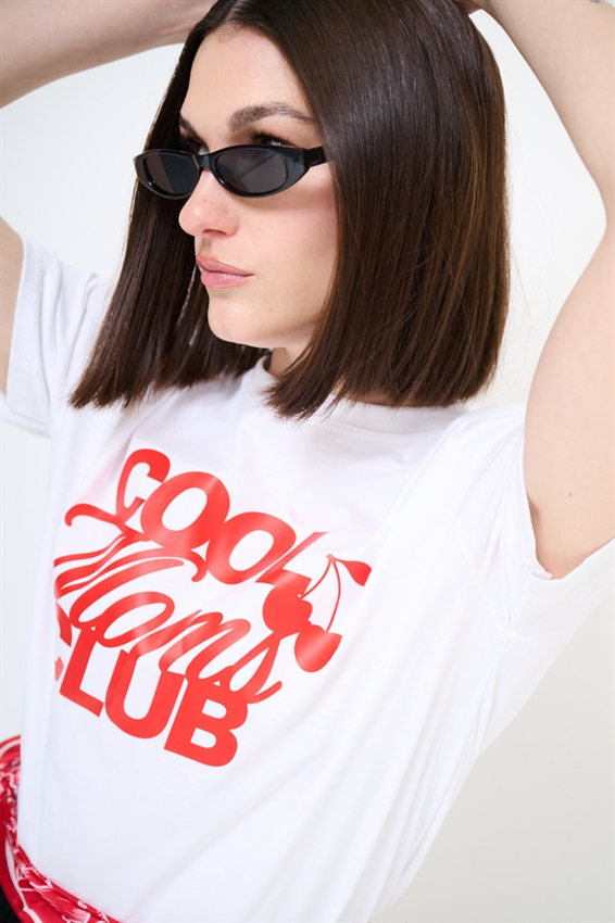 T-SHIRT REGULAR CON STAMPA COOL MOMS CLUB