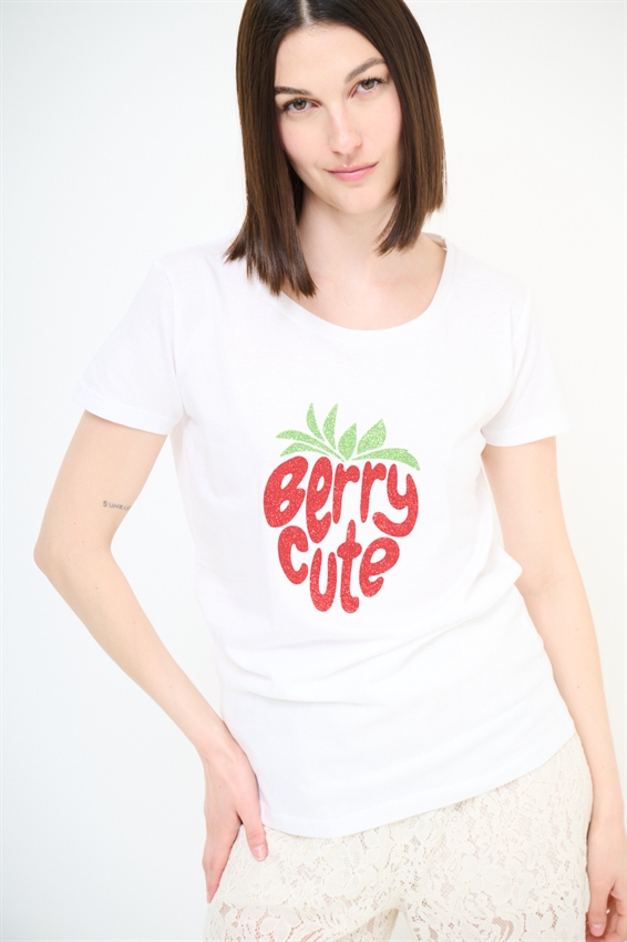 T-SHIRT SLIM CON STAMPA BERRY CUTE