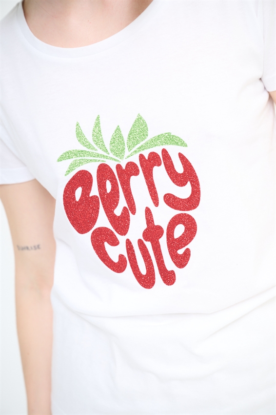 T-SHIRT SLIM CON STAMPA BERRY CUTE