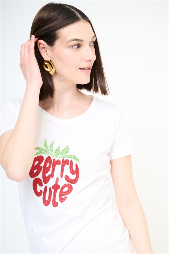 T-SHIRT SLIM CON STAMPA BERRY CUTE