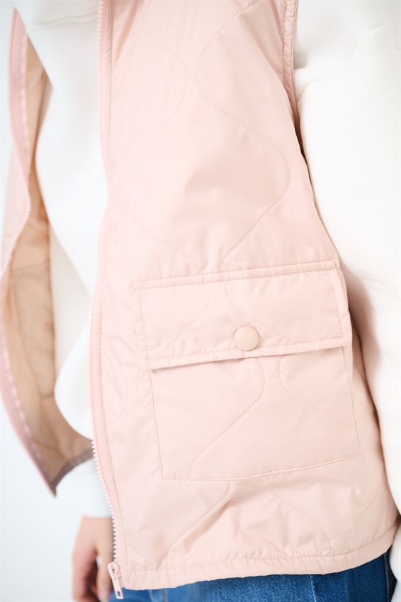 GILET TRAPUNTATO CON TASCHINI CIPRIA