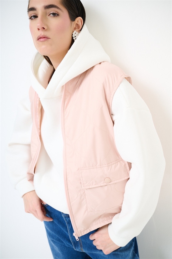 GILET TRAPUNTATO CON TASCHINI CIPRIA