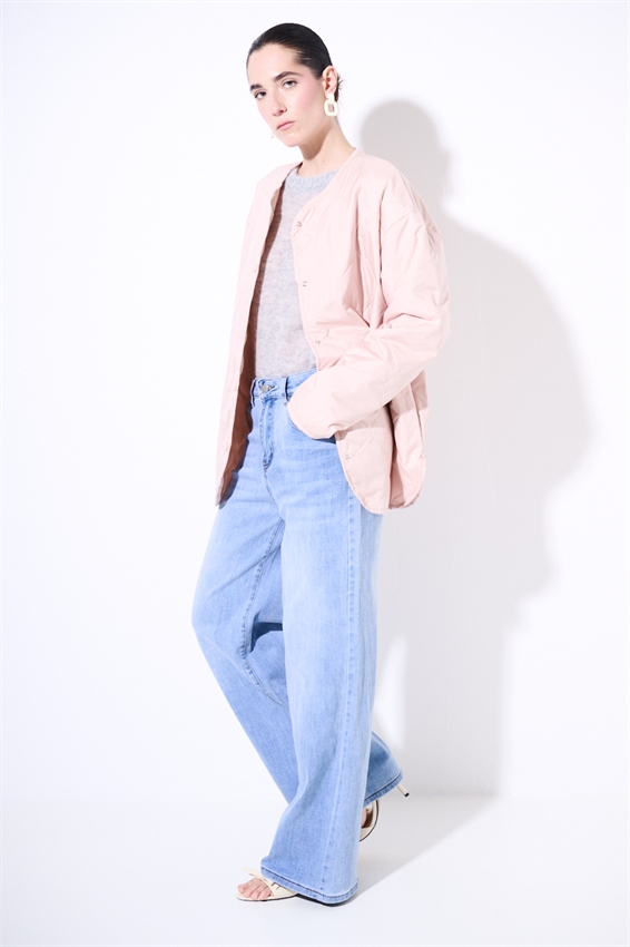 JEANS PALAZZO 5 TASCHE BLU CHIARO