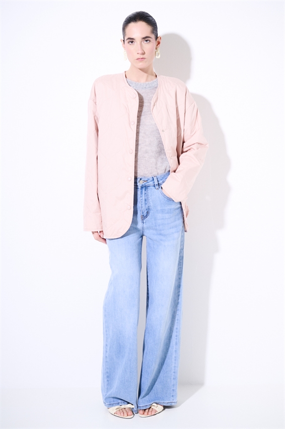 JEANS PALAZZO 5 TASCHE BLU CHIARO