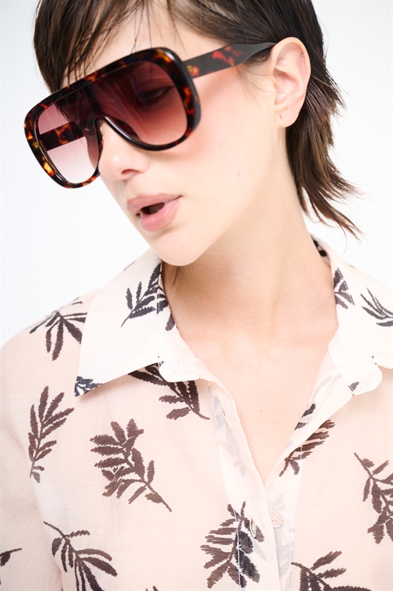 CAMICIA OVER CON NODO E STAMPA