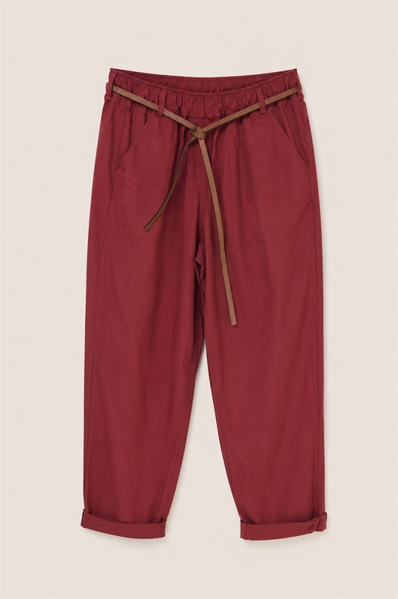 PANTA BASIC IN TELA CON TASCA DIETRO + CINTURA