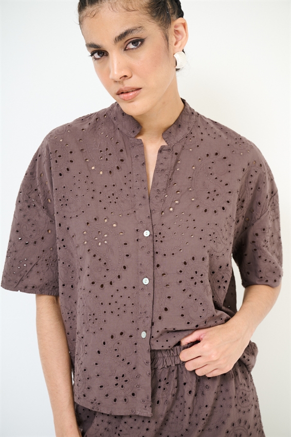 CAMICIA MEZZA MANICA SANGALLO