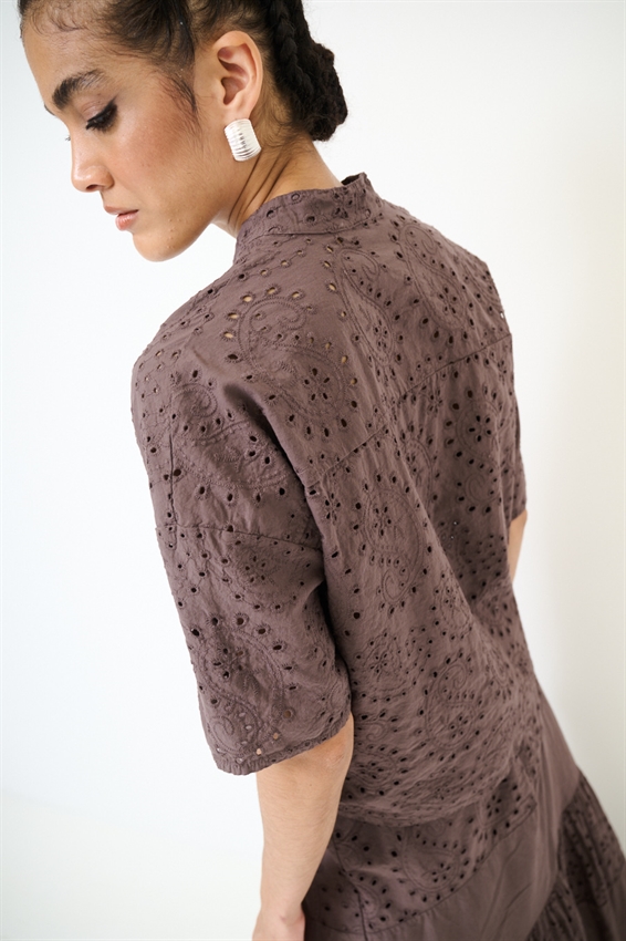 CAMICIA MEZZA MANICA SANGALLO