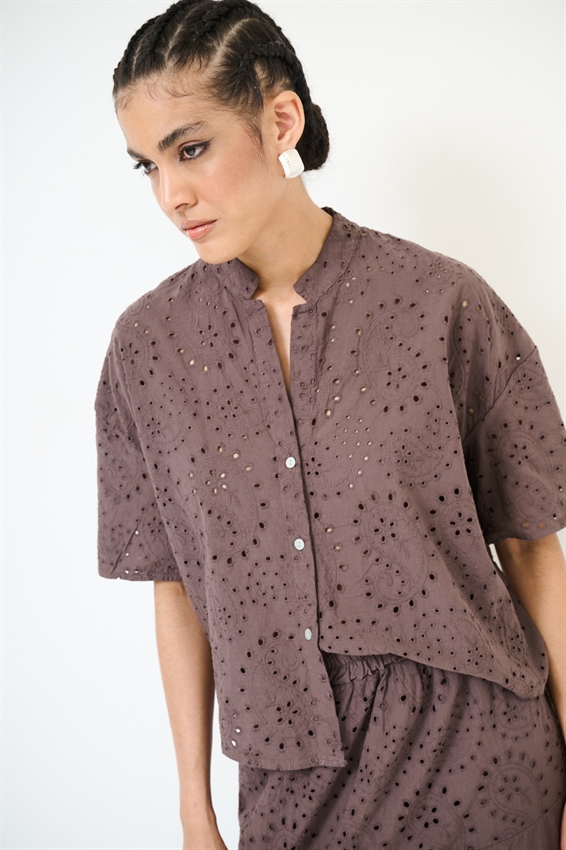 CAMICIA MEZZA MANICA SANGALLO