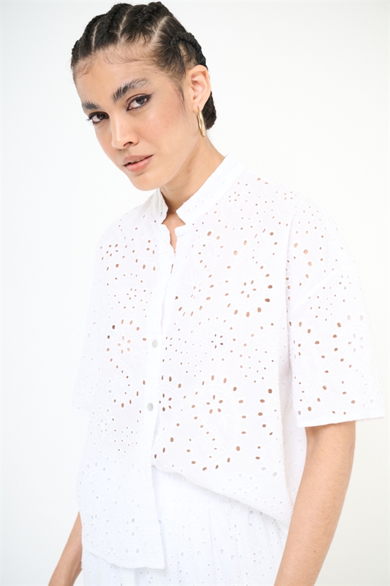 CAMICIA MEZZA MANICA SANGALLO
