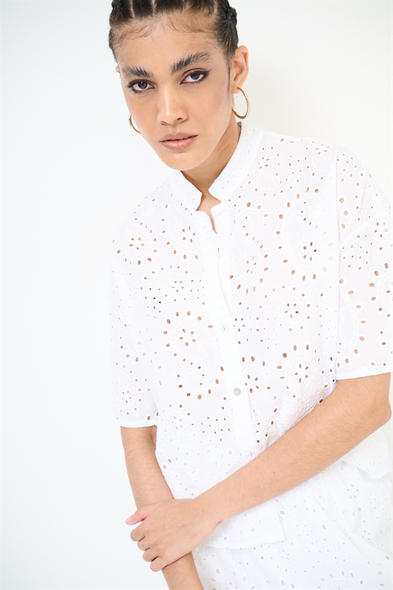 CAMICIA MEZZA MANICA SANGALLO