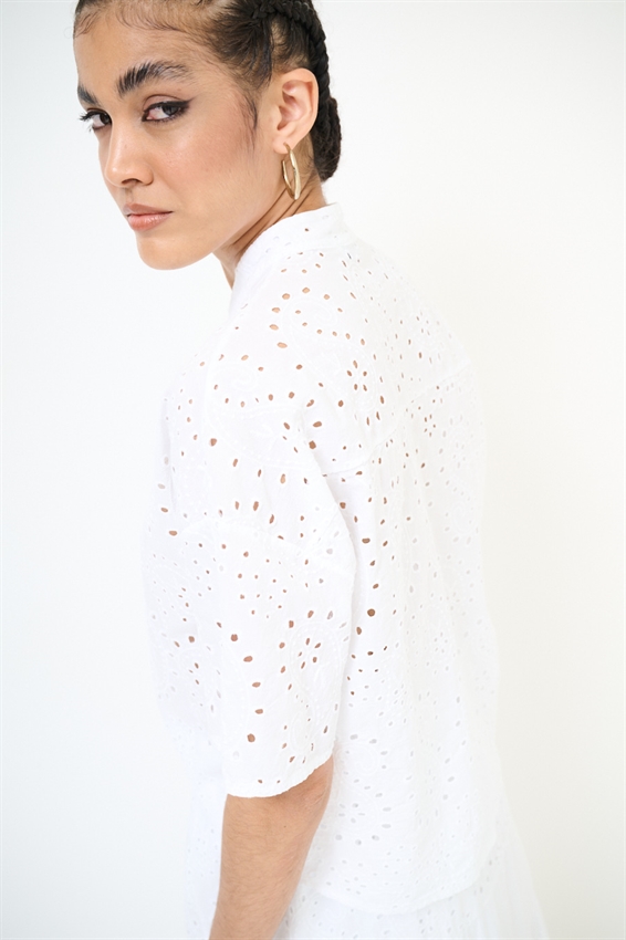 CAMICIA MEZZA MANICA SANGALLO