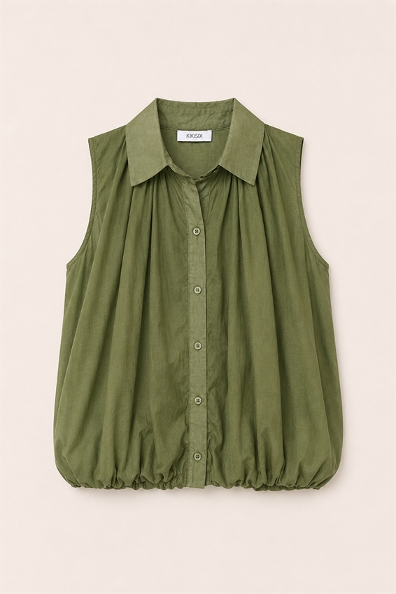 CAMICIA SMANICATA BALLOON IN MUSSOLA