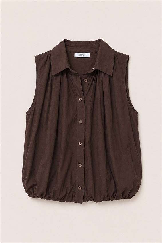 CAMICIA SMANICATA BALLOON IN MUSSOLA
