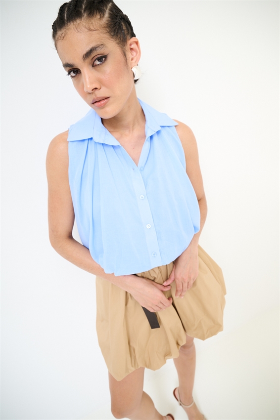 CAMICIA SMANICATA BALLOON IN MUSSOLA