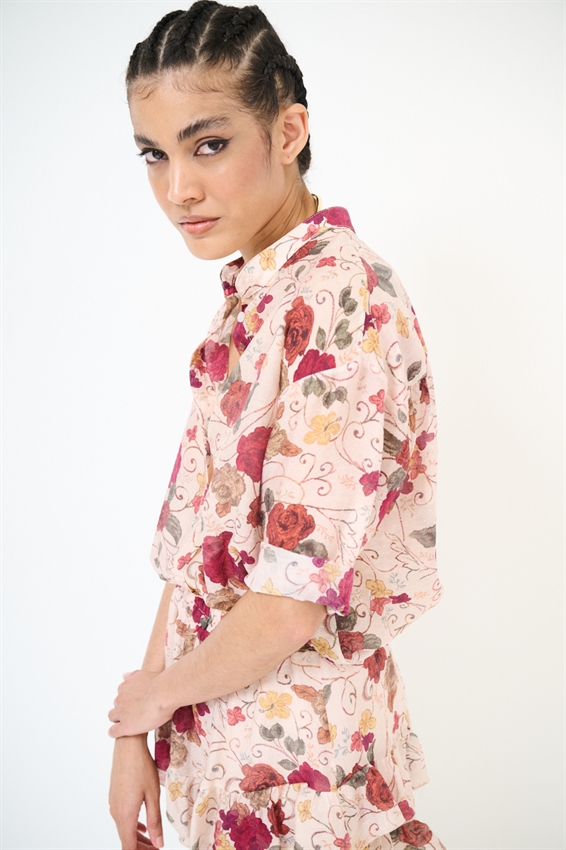 CAMICIA COREANA STAMPATA CON NODO
