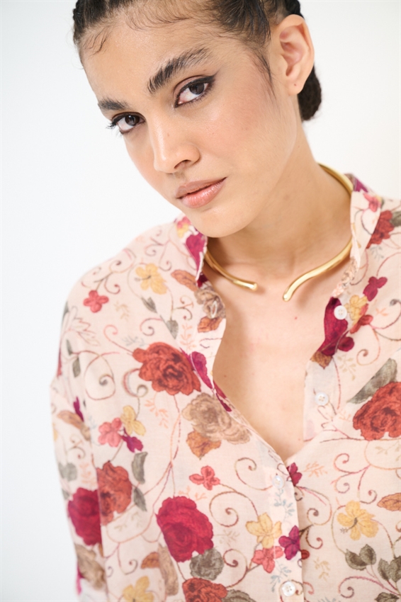 CAMICIA COREANA STAMPATA CON NODO