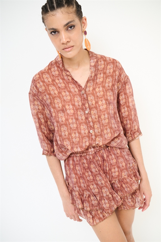 CAMICIA COREANA STAMPATA CON NODO