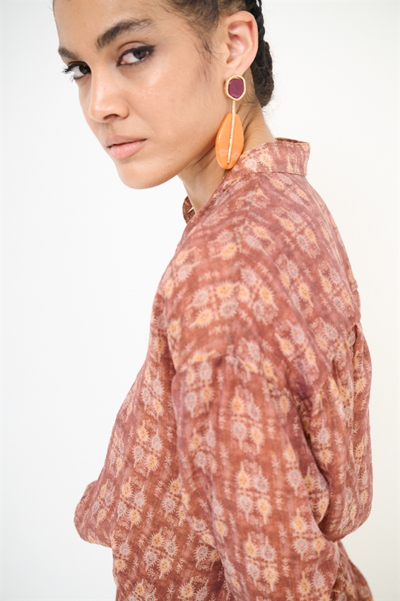 CAMICIA COREANA STAMPATA CON NODO